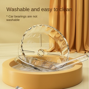 Super grand jouet de roue de course en plastique muet pour Hamsters Djungarian Style Sport avec support de rouleau - Product Image 4