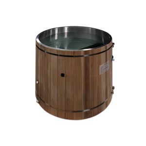 Hachillspa barilotto di terapia del freddo 304 acciaio inossidabile o PP Liner tuffo a freddo per 1 persona bagno di ghiaccio all'aperto con gradini e copertura - Product Image 2