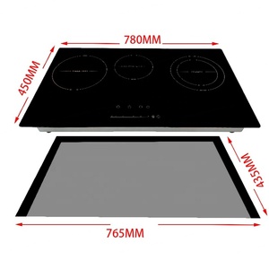 Appareils de cuisine encastrables, cuisinière à 3 brûleurs, plaque de cuisson infrarouge double brûleur en verre trempé 5800W - Product Image 1