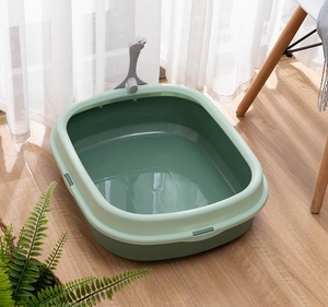 Bac à litière pour chat en plastique 6 couleurs Semi-fermé Toilette pour chien Bac à litière pour chat avec pelle - Product Image 6