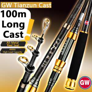 <span class=keywords><strong>Canne</strong></span> à pêche télescopique GW Tianzun pour la pêche en surfcasting, 2,7 m, 3,0 m, 3,6 m, 3,9 m, 4,2 m, 4,5 m, en carbone haute résistance, pour la pêche en eau salée sur la plage - Product Image 1