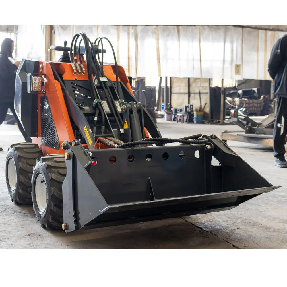 Mini caricatore del trattore pala da neve elettrica minipale minipala motore Kubota Mini Skid Steer