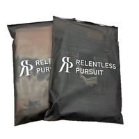 Sacs d'emballage gris semi-transparents personnalisés avec fermeture éclair et logo, pochettes mates pour T-shirts, sacs en plastique à fermeture éclair pour vêtements