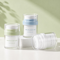 Pot cosmétique de luxe personnalisé 30g 50g avec pompe sans air, pot rond vide en acrylique pour crème, emballage en gros, flacon sous vide pour crème visage