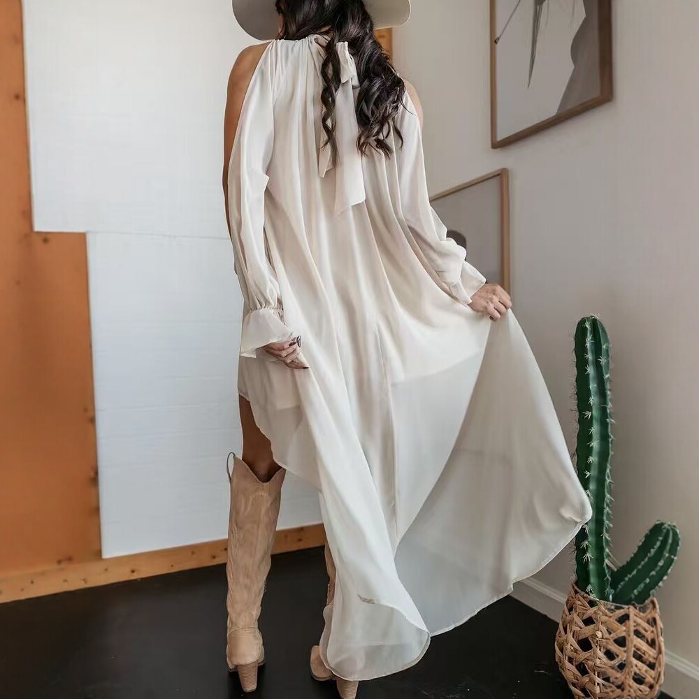 In Stock Long Dress Chiffon New Style Elegant Polyester Fabric | Alibaba.com