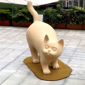 Escultura de Gato de Fibra de Vidrio Personalizada para Exteriores, Centro Comercial, Plaza, Atracción Creativa Popular en Internet, Decoración para Fotos - Product Image 2
