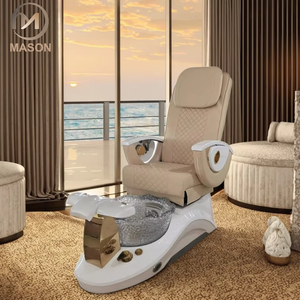 Fauteuil de pédicure professionnel de luxe moderne avec massage, bain à remous, siège inclinable et drainage automatique pour manucure et soins des ongles - Product Image 2