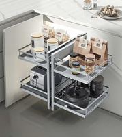 Meubles de cuisine de luxe européens en bois massif, ensembles complets classiques Shaker blancs en contreplaqué, îlot en marbre personnalisé
