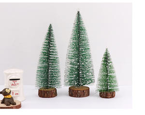 Mini Árbol de Navidad de Agujas de Pino, Adornos de Cedro Blanco con Agujas Flocadas, Decoraciones de Escritorio, Mini Árbol de Navidad - Product Image 4