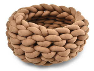 Cama de algodón grueso para gato y perro, nido redondo de lujo Natural, cueva, para interior, Crochet, venta al por mayor - Product Image 3