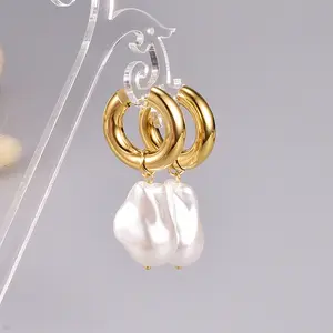 Wholesale por mayor joyeria oro laminado aretes de mujer 18K drop huggie hoop zircon earring fine jewelry gold women earring