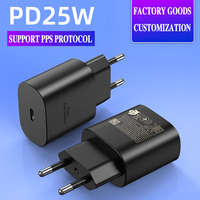 Chargeur rapide PD 3.0 QC3.0 25W avec puce intelligente AI, protection multi-couches complète, respectueux de l'environnement, ignifuge, adaptateur secteur USB-C 3A pour écouteurs