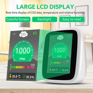 Kapalı <span class=keywords><strong>CO2</strong></span> metre <span class=keywords><strong>CO2</strong></span> monitör ev sıcaklık karbon dioksit dedektörü hava kalitesi monitör NDIR sensörü 400 ~ 5000ppm aralığı - Product Image 3