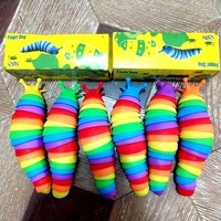 Buitenlandse Handel Plastic Fidget Squeeze Speelgoed Nieuwigheden Stressverlichting Snot-achtige Rups Reuzen Kreeft Niu Nai Le Slug Grote Haai 14