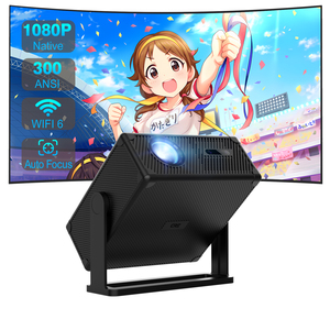 <span class=keywords><strong>Projecteur</strong></span> vidéo intelligent CR52 natif 1080P, prend en charge la <span class=keywords><strong>4K</strong></span>, 300 lumens, avec support réglable intégré, projecteurs portables pour la maison - Product Image 1
