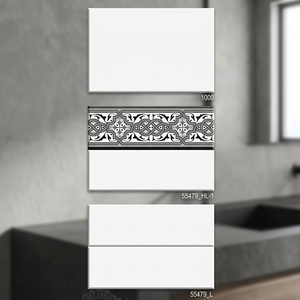 Vente 300x450mm Carreaux de mur en céramique numérique 3D pour cuisine centre commercial hall 30x45cm 12x18 blanc et noir pur - Product Image 4