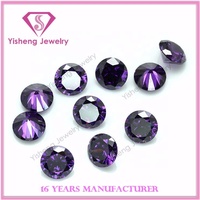 Batu Permata Sintetis Potongan Berlian Amethyst Pink, Garnet Oranye & Zirkon, Batu Permata Potongan Brilian Ukuran 9mm/14mm dalam Ukuran 1mm/1.25mm