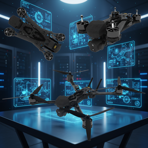 Máy bay không người lái đua FPV 13 inch, <span class=keywords><strong>camera</strong></span> kép, tầm bay xa 15km, thời gian bay 35 phút, thiết kế gấp gọn, chất liệu sợi carbon, theo dõi AI, tải trọng 5kg - Product Image 5