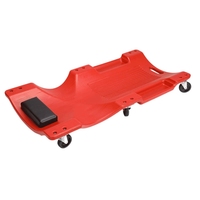 Chariot d'atelier pour mécanicien 36 pouces à profil bas en plastique avec roulettes pivotantes pour réparation de pneus sous véhicule, outils d'atelier et de garage