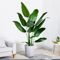 Faux bananier artificiel réaliste, style nordique tropical, plante artificielle de 0,8m à 2,4m, grande palmier artificiel en pot pour la décoration de la maison et du bureau