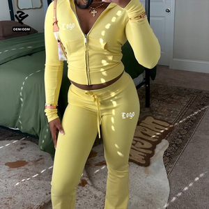 Ensemble survêtement personnalisé pour femme, sweat à capuche zippé et pantalon de <span class=keywords><strong>jogging</strong></span>, ensemble deux pièces, vêtements pour femmes, tenues de <span class=keywords><strong>jogging</strong></span> pour femmes, tenue décontractée - Product Image 5