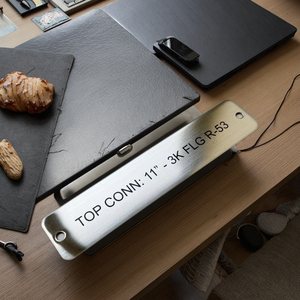 Изготовленная на заказ гравированная 304 табличка из нержавеющей стали с черной окрашенной щеткой - Product Image 5