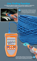 Haute qualité de toner traceur de câble réseau-écran LCD traceur de fil Lan et détecteur de Port pour la maintenance informatique
