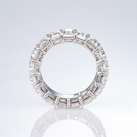 925 ayar gümüş DEF 4*6mm zümrüt kesim Mossanite Moissanite için 925 ayar gümüş takı adam