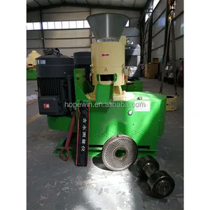 Flat Die SKJ350 rice husk sawdust pellet machine, 30KW biomass wood pellet machines for sale