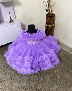 Vestido <span class=keywords><strong>de</strong></span> Niña para Boda, Color Lavanda, con Tul, Encaje y Cuentas, Sin Mangas, para Cumpleaños, Primera Comunión o Baile - Product Image 2