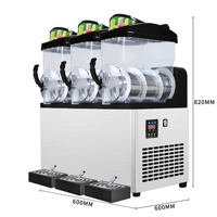 Machine à slush commerciale, équipement pour thé boba, machine à glace pilée avec 3 réservoirs, distributeur de boissons pour restaurant