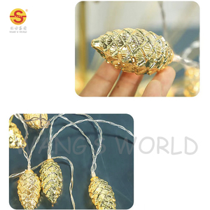 2023 mới đèn giáng sinh thông nón <span class=keywords><strong>LED</strong></span> Dây đèn pin Powered 1.5M 2M trang trí dây đèn cho trang trí cửa hàng nhà - Product Image 3