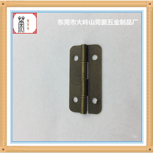 Bisagra de hierro Guanyan de 38x18x0.8 mm, chapada en bronce, para cajas de madera y muebles. - Product Image 3