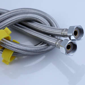 צימוד הברז מותאם אישית פס ייצור חוט גמיש הסיטונאי 2 Flex צינור גז מים נירוסטה קלוע צינור מתכת - Product Image 5