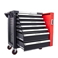 Carrito de Herramientas Móvil de Acero Inoxidable de Alta Resistencia para Taller de Reparación de Automóviles, Combinación de Gabinete Industrial de 7 Cajones y 68 cm