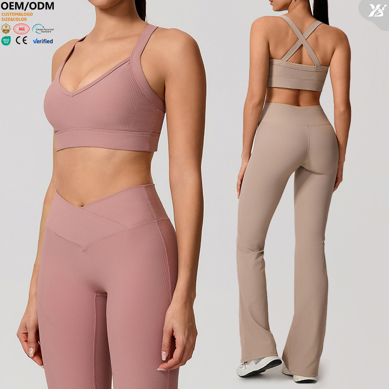 XW-NY7005 New Arrivals Activewear Cross Back Breathable v Back Workout Outfit Women Fitness Gym Clothing Custom Yoga Sports Bra