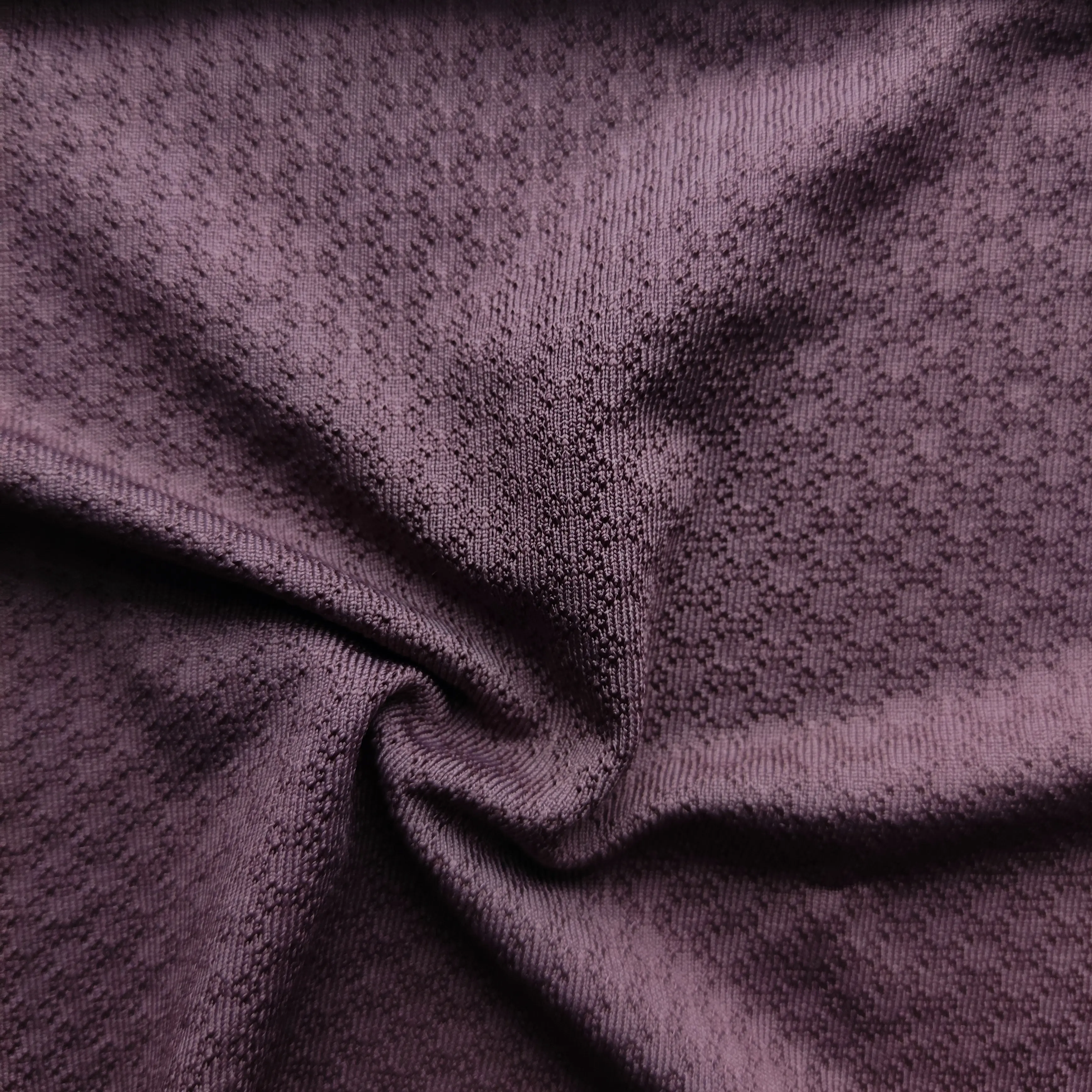 Tessuto per maglietta da palestra jacquard morbido 87% nylon 13% spandex