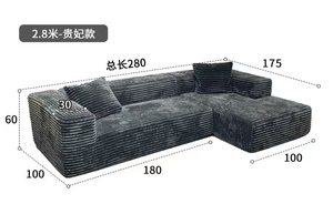 Divano Letto Sezionale Moderno a Tre Posti in Memory Foam, Compresso Sottovuoto, per Soggiorno, Camera da Letto, <span class=keywords><strong>Hotel</strong></span>, Arredamento Imbottito - Product Image 5