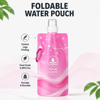Pochette pliable écologique sans BPA, recyclable, 500 ml, pour événements sportifs et cadeaux promotionnels