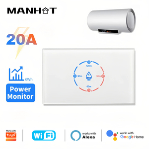 Interrupteur intelligent Wi-Fi pour chauffe-eau avec suivi de consommation énergétique 4400W 20A Double disjoncteur Norme US Compatible Tuya Alexa <span class=keywords><strong>Google</strong></span> Home - Product Image 1