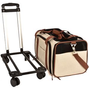 पहियों के साथ वियोज्य वाहक पालतू ट्राली के साथ पालतू घुमक्कड़ वाहक कुत्तों और बिल्लियों के लिए विस्तार योग्य पालतू वाहक रोलिंग - Product Image 4