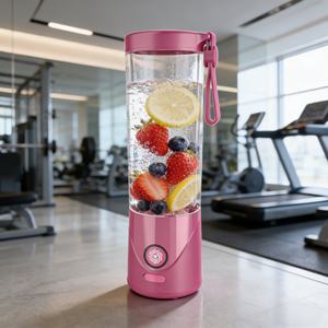 Blender portable USB mains libres 550 ml, batterie longue durée 2000 mAh, utilisation à une touche, 6 lames, broyage de glace, jus de fruits, extérieur - Product Image 3
