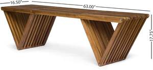 مقاعد مخصصة للأماكن الخارجية أكاسيا ، كراسي خشبية لتناول الطعام ، كرسي صالة خارجي ، مقاعد خارجية مقاومة للماء - Product Image 3