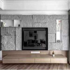 Piedra Natural para Revestimiento de Paredes, Paisaje Acuático, Pared de TV, Piedra Natural de Granito Negro Dorado, Blanco Sésamo, Superficie Natural de Piedra - Product Image 6