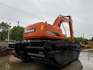 Used Doosan DH220LC-9S Amphibious Excavator <b>172</b> HP Pontoon Undercarriage Original Paint for River Dredging DH220 - Product Image 4
