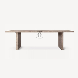 RH美式实木餐厅复古方形餐桌六人法式仿古橡木大板桌 - Product Image 3