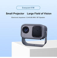 Proyector Everycom K1W Full HD 720p LCD Inteligente Android Wifi Económico Mini Proyector Cine en Casa Portátil LED Proyector Beamer 4K