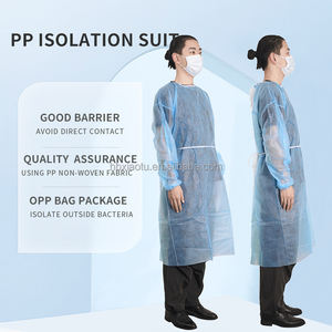 Xiaotu fabbrica monouso Non tessuto Non Sterile PP + PE impermeabile abito di isolamento - Product Image 5