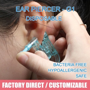 Pistolet Perce-<span class=keywords><strong>Oreille</strong></span> Libre-Service – G1 avec Clous Dorés en Cristal Blanc, Kit de Perçage d'<span class=keywords><strong>Oreille</strong></span> Indolore Jetable, Perçage Sûr des Oreilles - Product Image 5