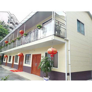 Casa de Estructura de Acero Ligero de Diseño Moderno para Uso Residencial con Balcón y Decoraciones de Faroles - Product Image 1